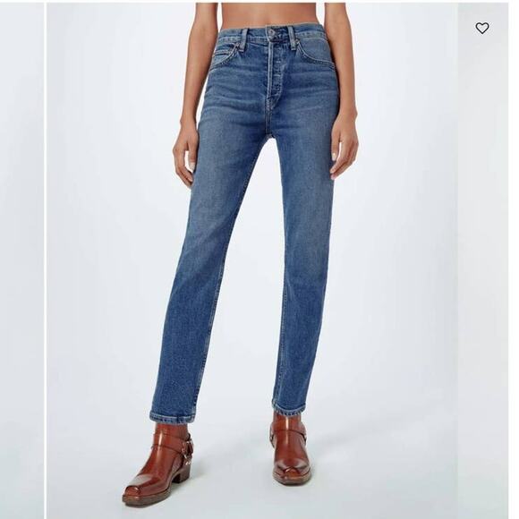 RE/DONE 70's High Rise Ankle Crop Jeans Size 26 NWOT Sample Piece - Picture 11 of 11